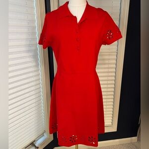 Zara Floral Cutout Polo Dress